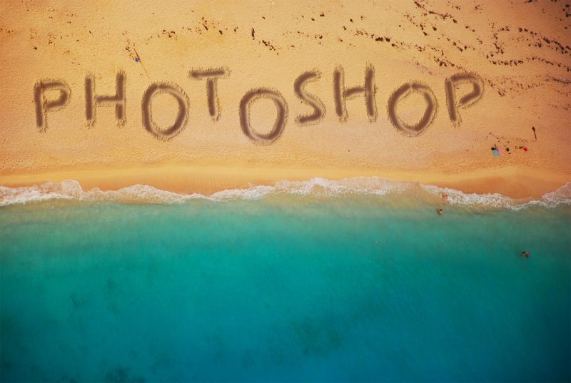 Photoshop 砂浜に文字が描かれたようにする方法 チャプターエイト