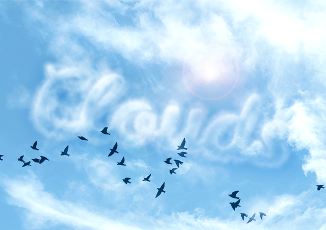 Photoshop 文字を雲のように表現する 雲文字作成方法 チャプター エイト